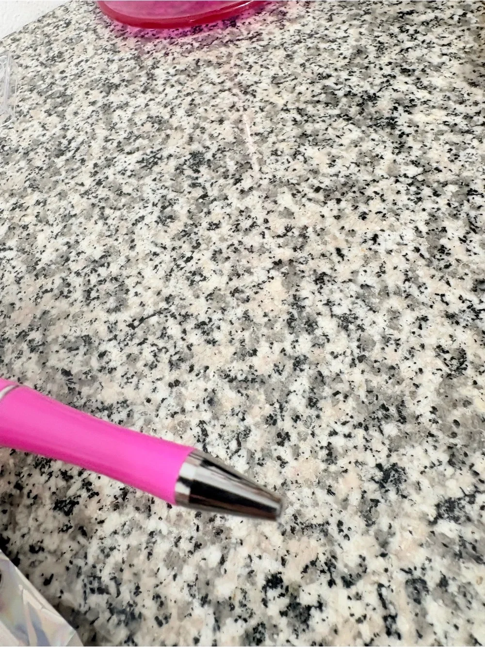 Kids Pink Novelty Pen with Decorative Top